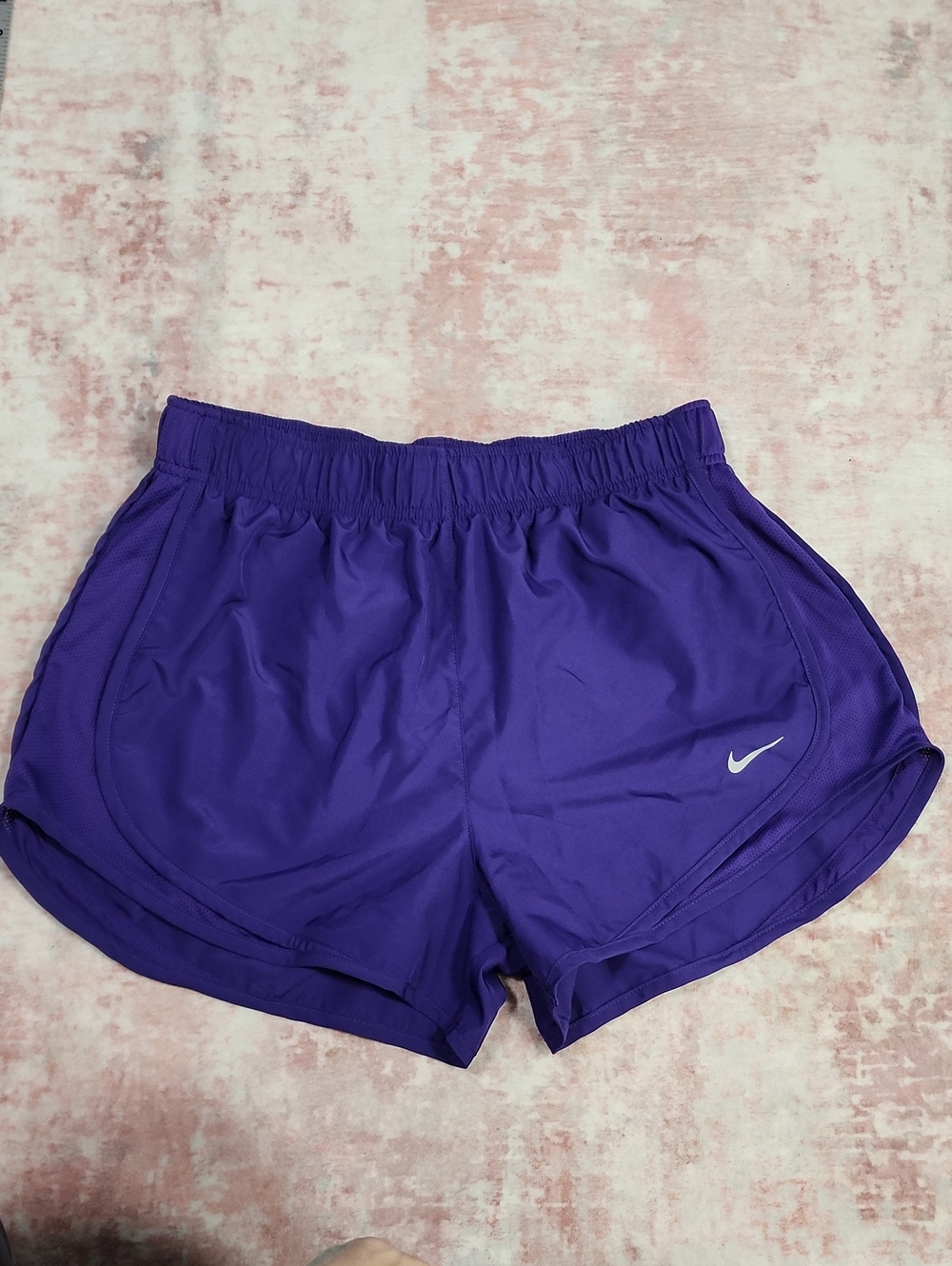 Nike Women's Purple Running Shorts with Reflective Swoosh